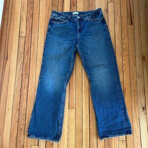 Zara Women's Wide Leg Dark Wash Denim US 14